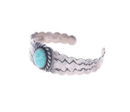 Navajo Fred Harvey Sterling Silver Turquoise Cuff