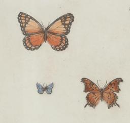 Sandy Scott "Butterflies I" Etching 1970-90s