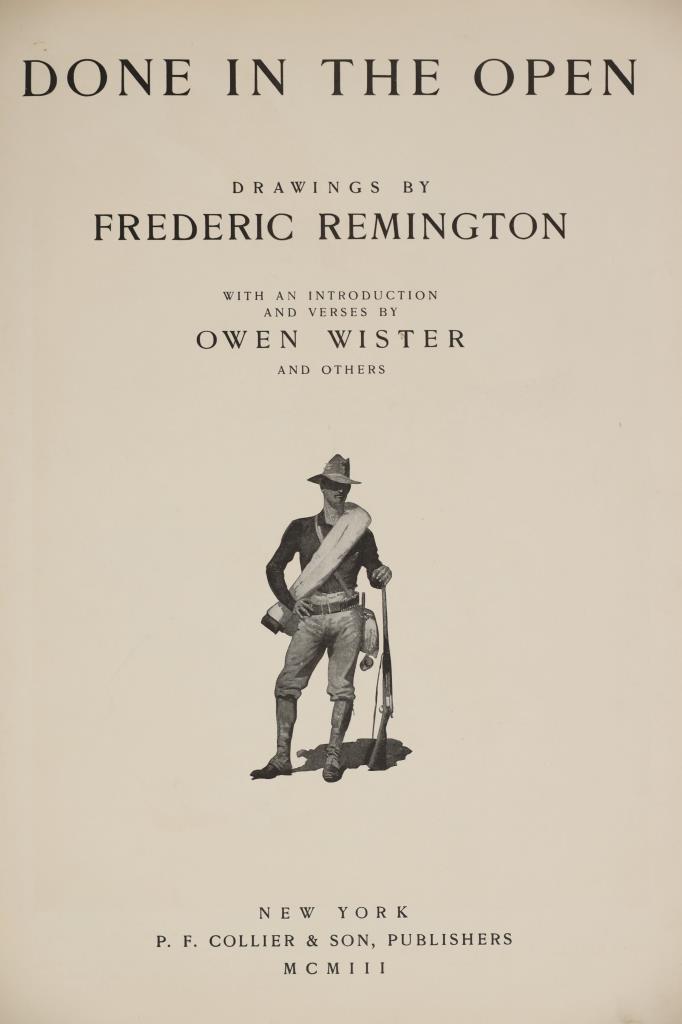 Rare "Done in the Open" Frederic Remington 1902