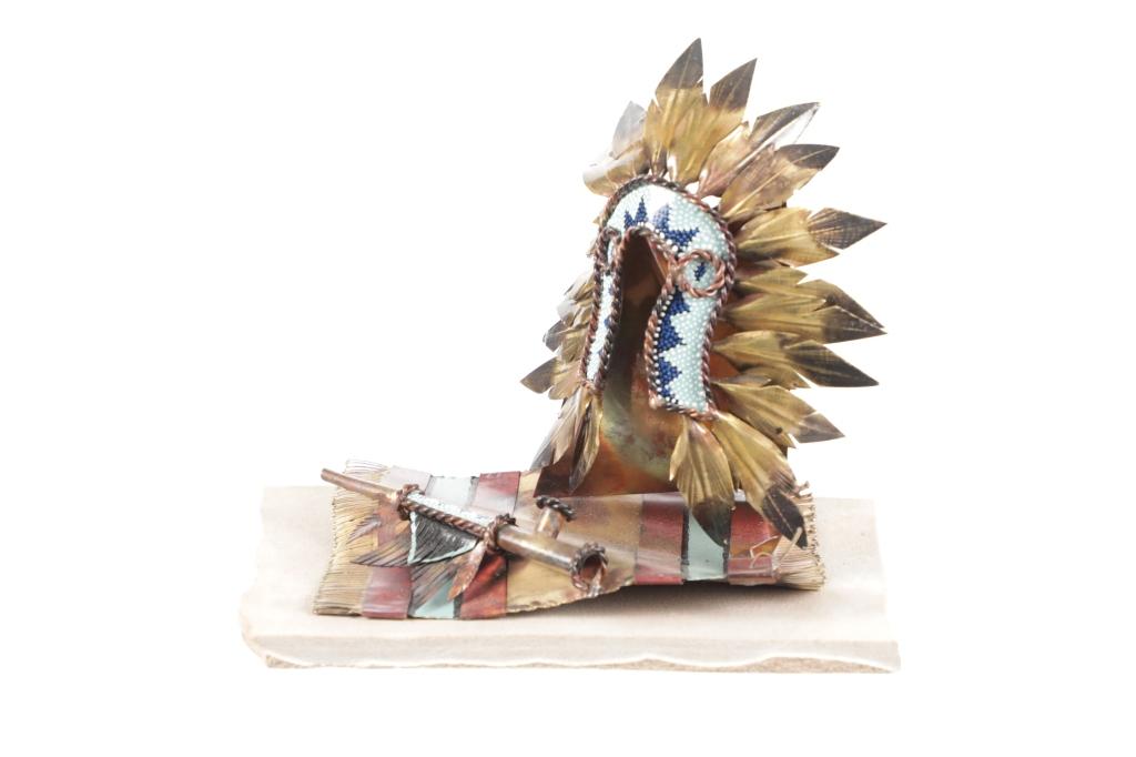 Jay Tschudy Native American Warbonnet Metal Art