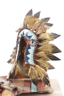 Jay Tschudy Native American Warbonnet Metal Art