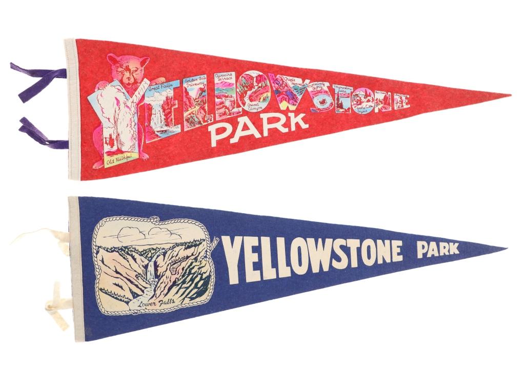 MT, WY & Yellowstone Nat'l Park Pennant Flags (14)
