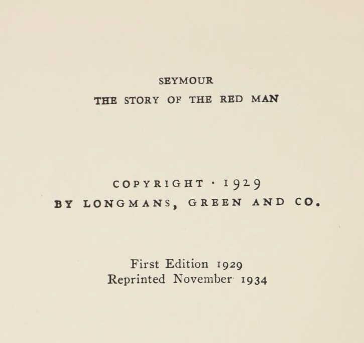 1st Ed. "The Story Of The Red Man" Flora Seymour