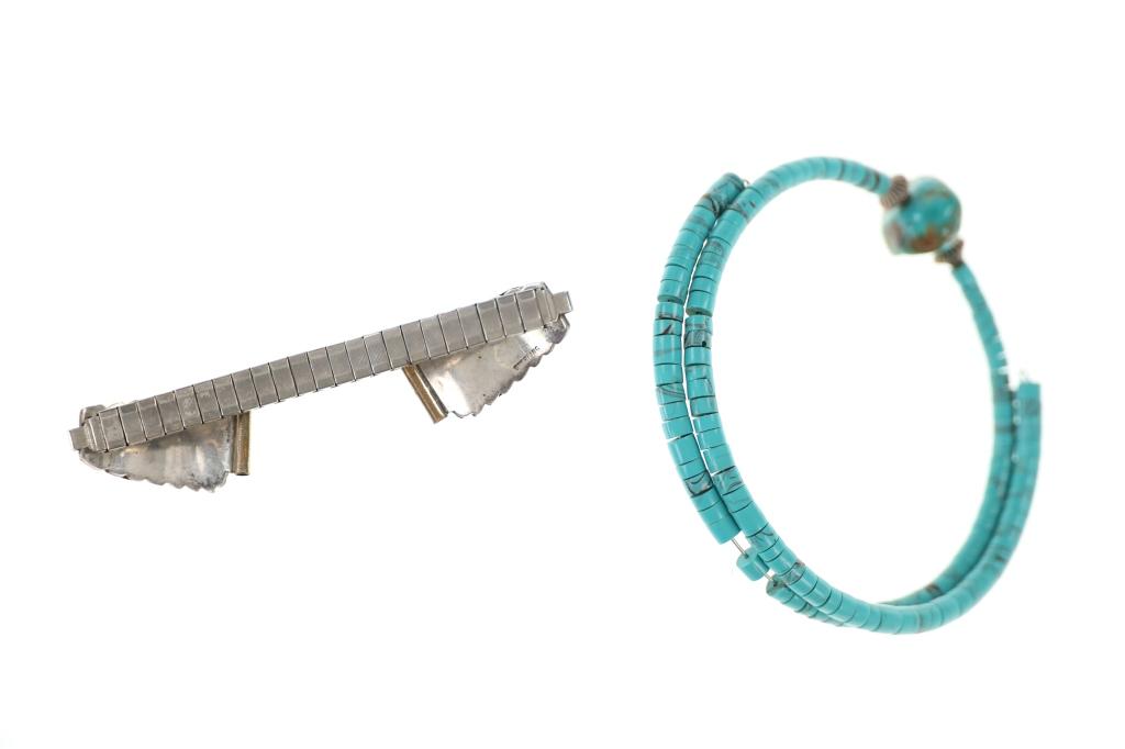 Sterling Turquoise Watchband and Turquoise Choker