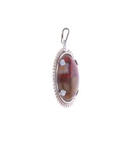 Sterling & Morgan Hill Poppy Jasper Pendant