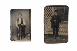 American Male Hunter's Professional Tintypes c1870