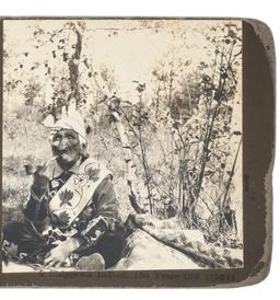 RARE Ojibwe Member John Smith Stereoview c. 1921