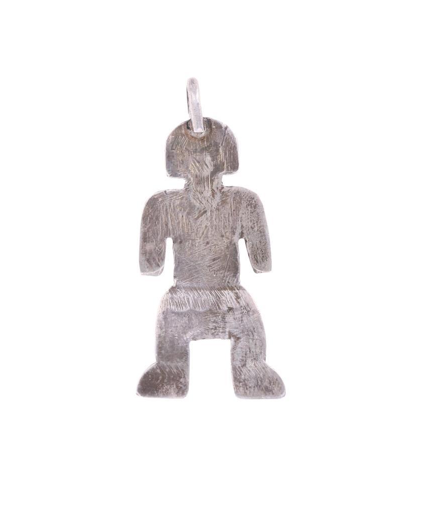 Navajo Sterling Silver Turquoise Kachina Pendant