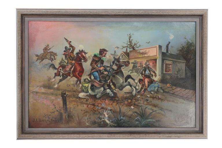 J.A. Kirkpatrick (1898-1984) Original Western Oil