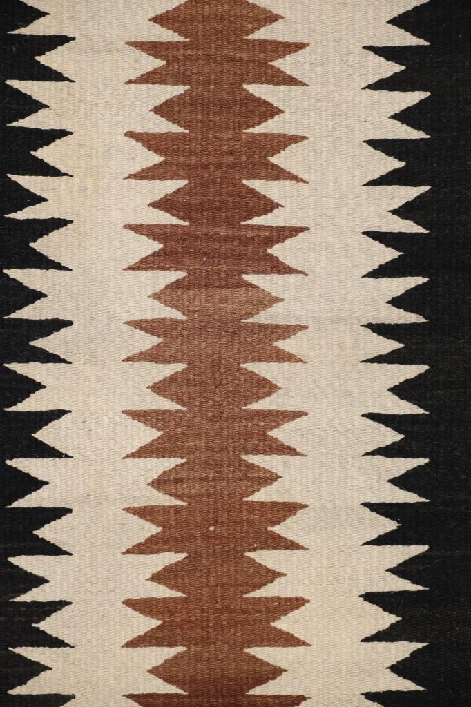 Navajo Crystal Eye Dazzler Stepped Rug c. 1930's