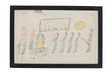 Ca. 1890-1940 Northern Sioux Ledger Drawings (2)