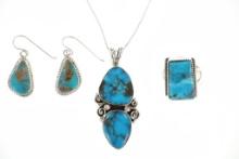 Navajo Sterling Silver Multi Turquoise Jewelry