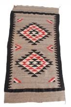 Vintage Mexican Indigenous Two Grey Style Blanket