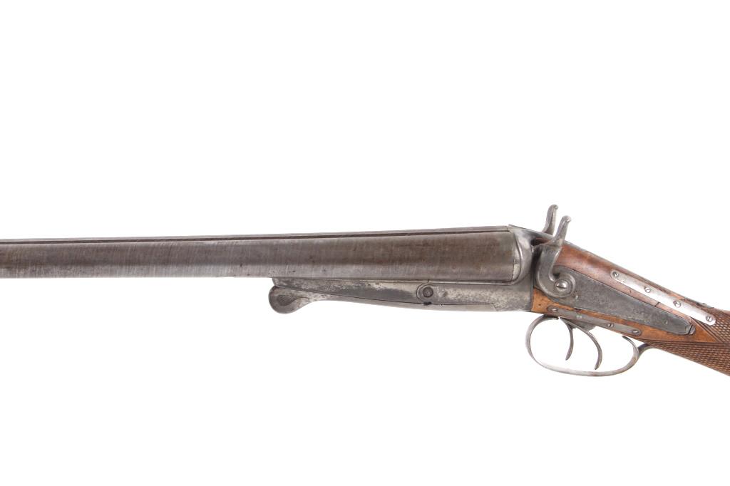 Belgian Coleman .12 Ga Damascus Shotgun 1800's