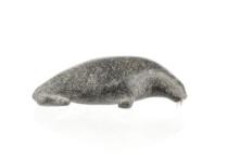 Inuit Steatite Walrus Carving W/ Bone Tusks 20th C