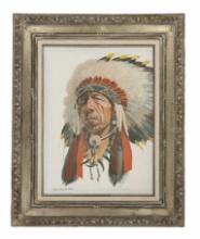 David H. Miller (1918-2022) Black Elk Portrait
