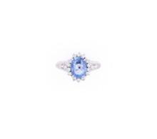 Elegant 2.36 CTW Sri Lanka Sapphire & Diamond Ring