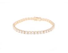 12.32ct VVS2 Diamond & 14k Yellow Gold Bracelet