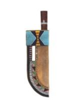 Crow Apsaalooke Beaded Belt Sheath & Inlaid Knife
