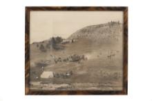 L.A. Huffman Miles City Studio Round Up Collotype