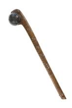 Early Chip Carved Root Ball War Club