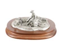 Don Polland "Getting Acquainted" Pewter Sculpture