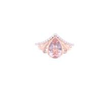 1.62ct Morganite Diamond 14k Two Tone Gold Ring