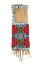 20th C. Southern Plains Beaded Patriotic Pipe Bag