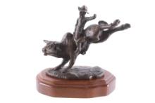 Montana Bull Rider Bronze By Mike Capser