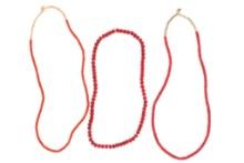 Antique Hudson Bay Red White Heart Necklaces (3)