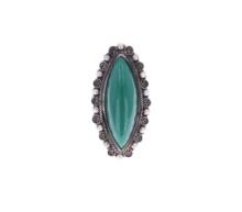 Mexican Silversmith Sterling Silver Jadeite Ring