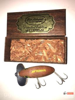 Fishing - Lures - Fred Arogast hand carved Jitterbug Limited edition