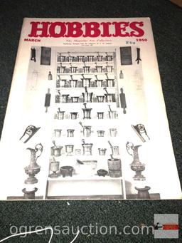 Books - 4 catalogs - 2-1950 Hobbies, 1955 Wholesale Catalog & 1952 Antique Journal