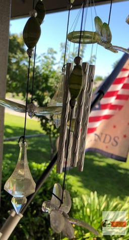 Yard & Garden - Wind chime, dragonflies, 29"hx5"w