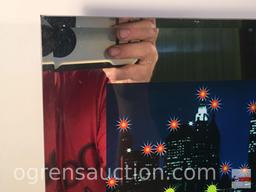 Art - Lighted moving picture, New York Cityscape, beveled mirrored rim, 15.75"wx11.75"hx3"d