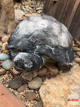 Yard & Garden - cement turtle statuary, 18"wx13"wx8"h