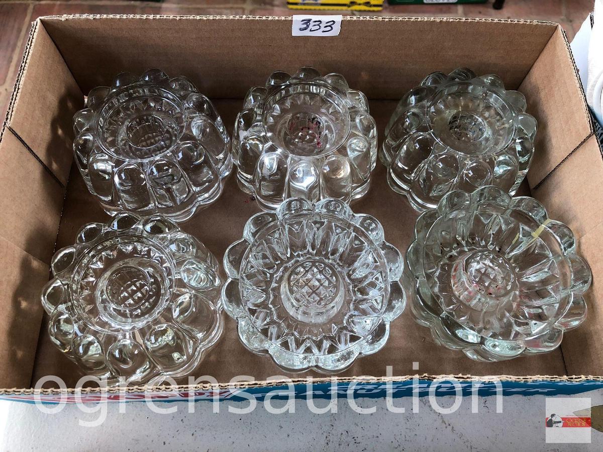 Crystal - 6 Princess House lead crystal 3 size candle holders