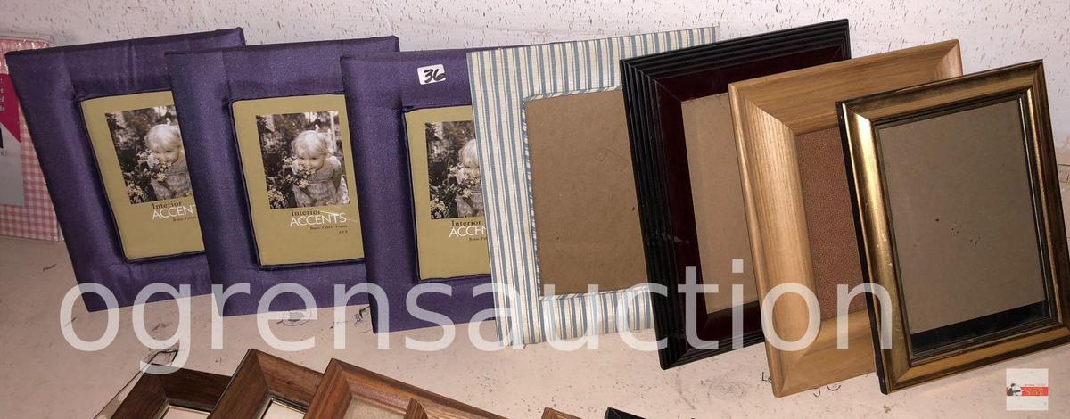 Pictures Frames - wooden & material framed, 7, 4x6 and 5x7