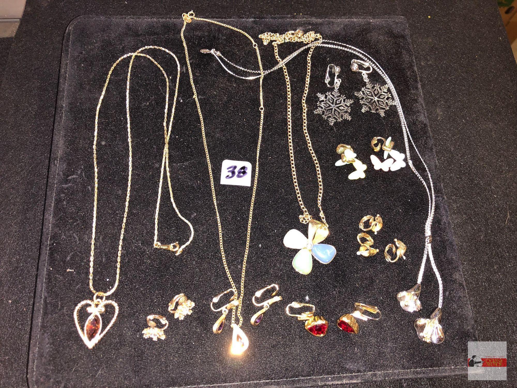 Jewelry - 4 necklaces and 6 pr. earrings, Avon