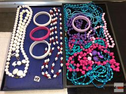 Jewelry - Necklaces, bangle bracelets and clip-on earrings