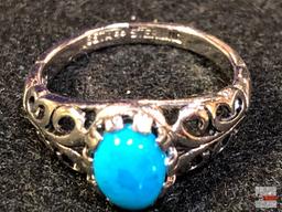 Jewelry - rings, 2, 1 marked sterling w/turquoise stone and 1 empty setting
