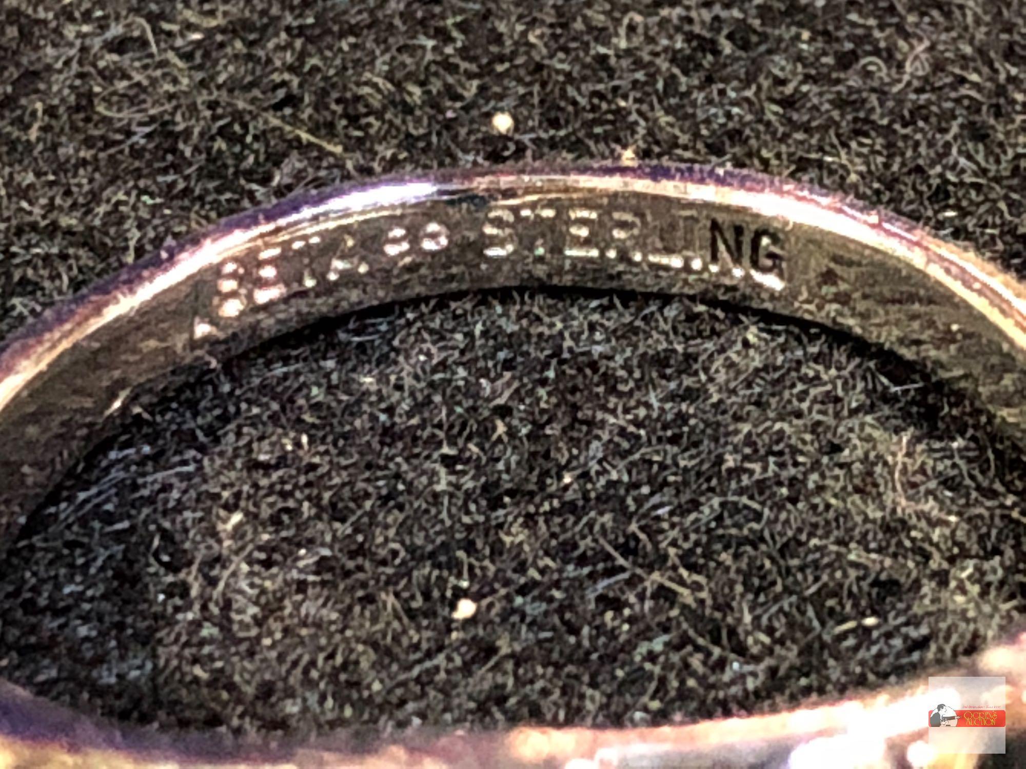 Jewelry - rings, 2, 1 marked sterling w/turquoise stone and 1 empty setting