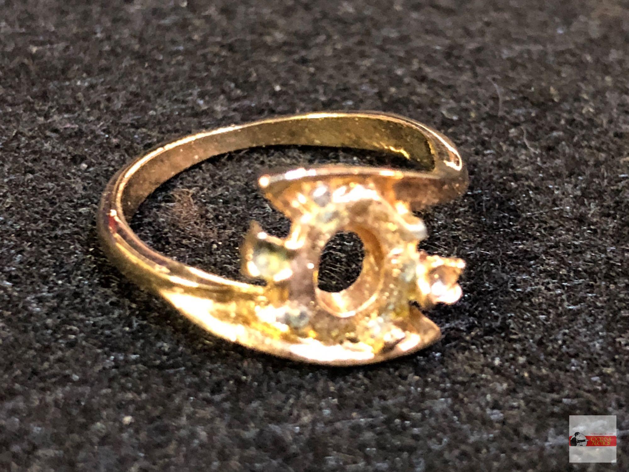 Jewelry - rings, 2, 1 marked sterling w/turquoise stone and 1 empty setting
