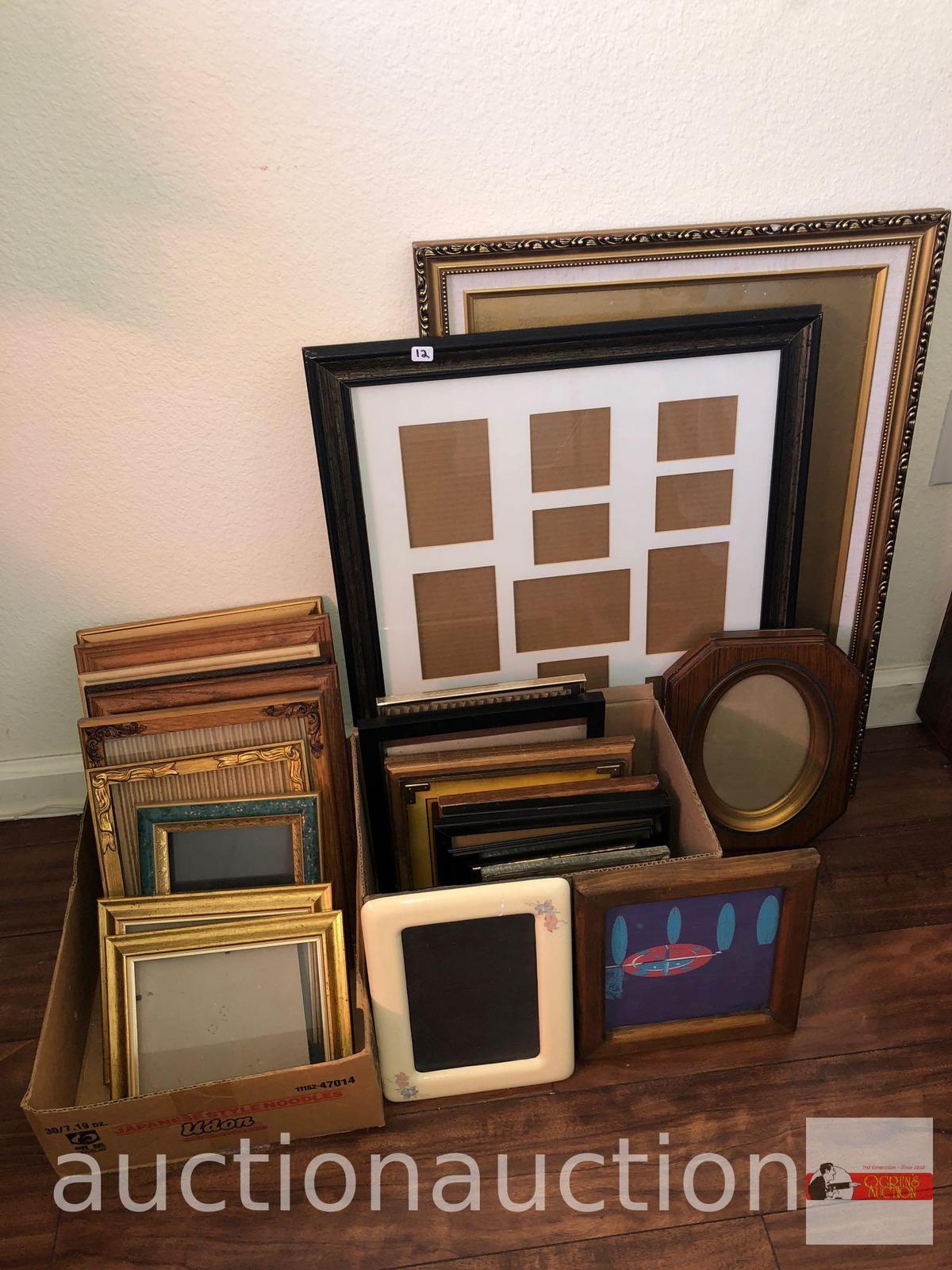 Picture Frames - lg. lot misc. various sized picture and collage frames