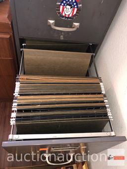 Office - Vintage Cole-Steel 5 drawer filing cabinet, Aerojet-General, 15"wx52"hx28"d