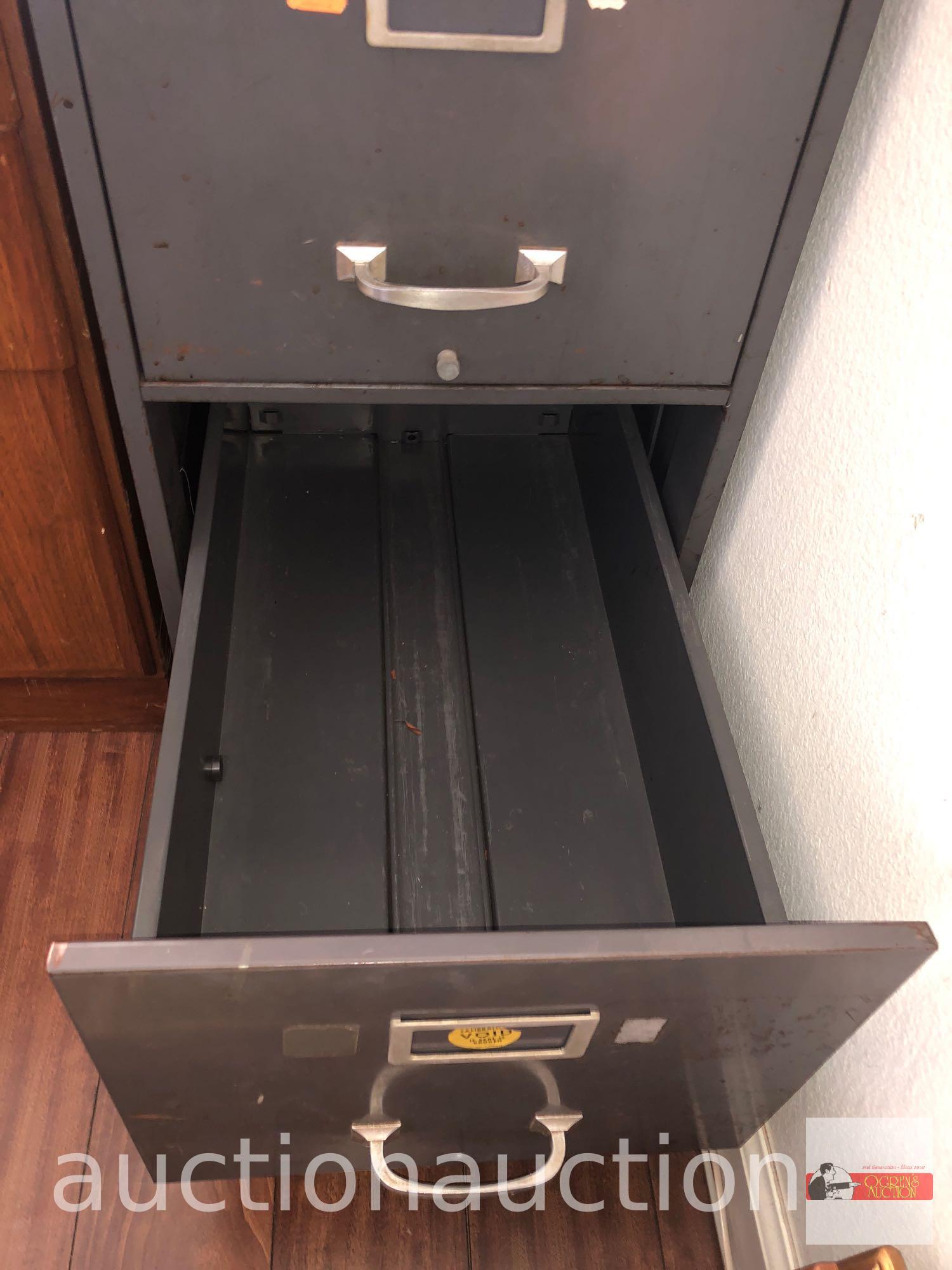 Office - Vintage Cole-Steel 5 drawer filing cabinet, Aerojet-General, 15"wx52"hx28"d