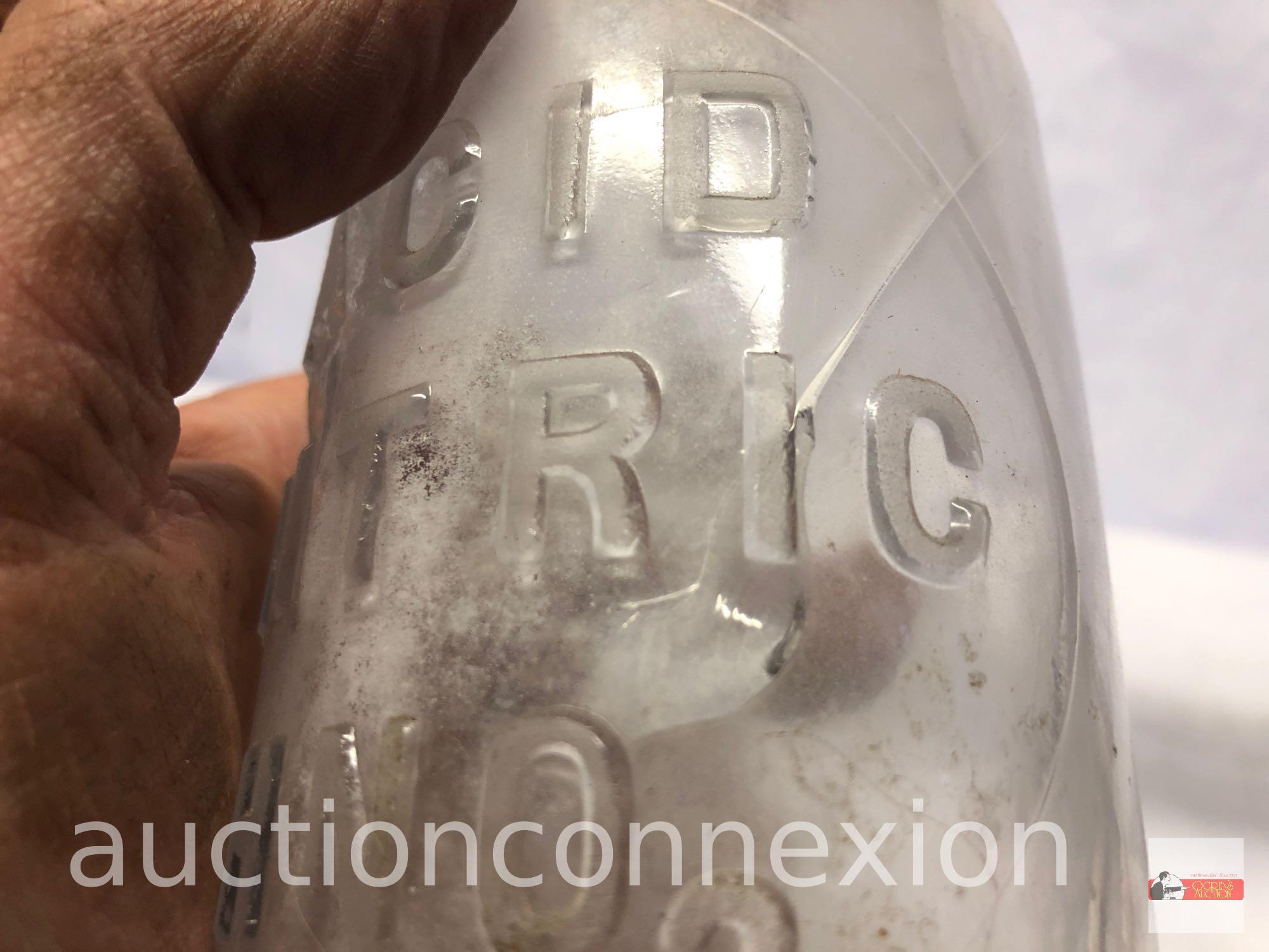 Bottle - vintage Acid Nitrate HNO3 bottle with lid