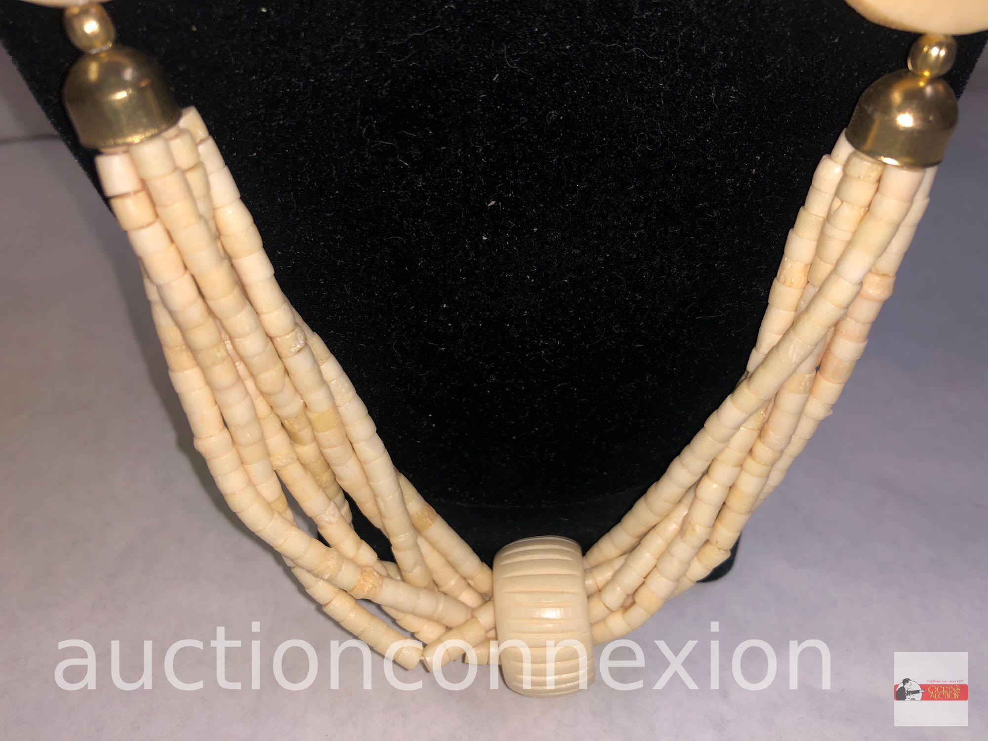 Jewelry - Necklace, lg. bone carved