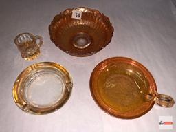 Carnival Glass - 4 Marigold