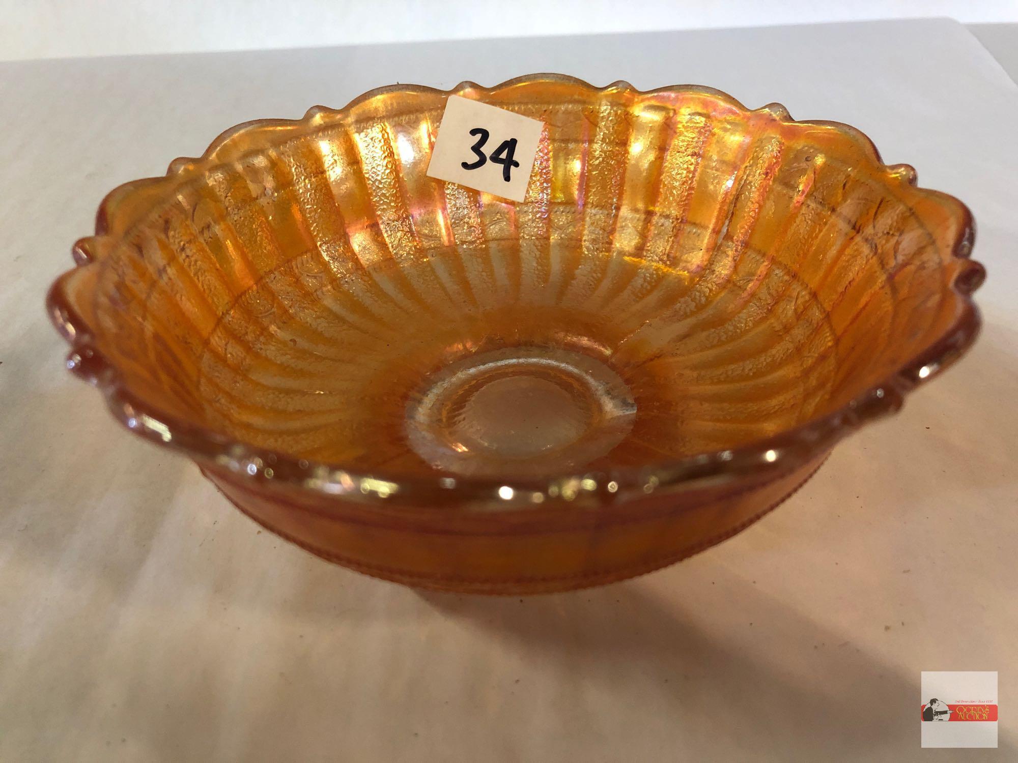 Carnival Glass - 4 Marigold